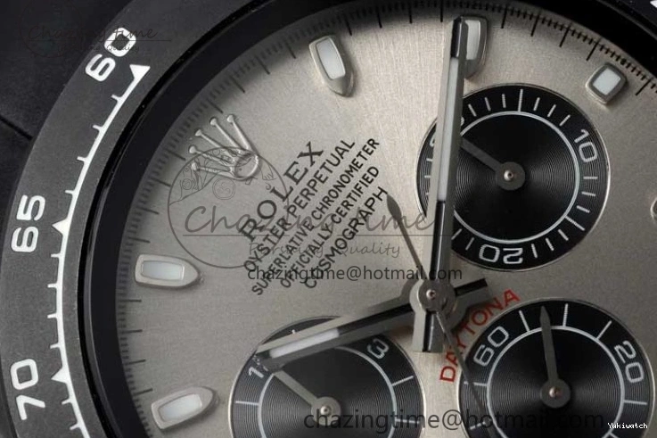 Black Black Rubber Strap on A7750 Best Daytona Ceramic Pusher Black 5GF Edition Dial Gray 0825